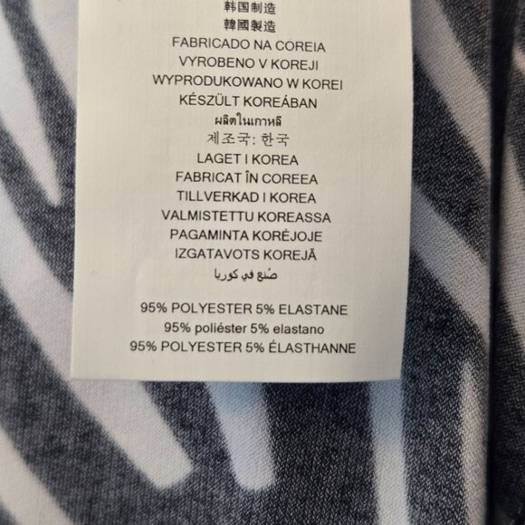 Michael Kors Zebra Print Faux Wrap Midi Dress Petite XL Black White Artsy NWT - Picture 13 of 14